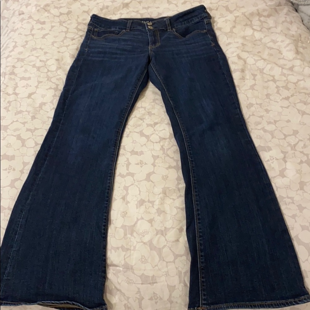 Dark Wash American eagle boot cut jeans